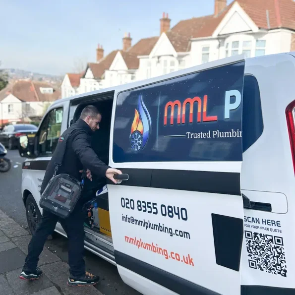 MML Plumbing van spotted in London – trusted for fast, reliable heating services. MML Plumbing van spotted in London – trusted for fast, reliable heating services.